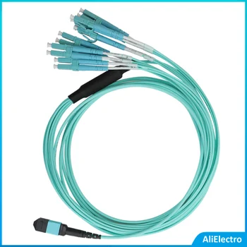 12-жильная Fiber скок OM3 MPO (F)-LC/UPC-OM3/150-3.0 MTP Оптичен Пач кабел Тип B