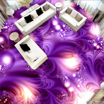 Beibehang 3d тапети за декориране на дома, PVC абстрактни модерен лилав 3D подови плочи, водоустойчиви тапети за баня
