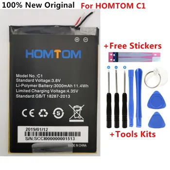 100% Нова Оригинална батерия HOMTOM C1 3000 ма За Homtom C1 Bateria 