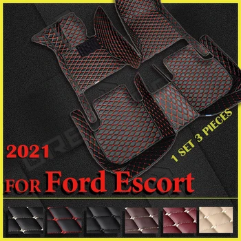 Автомобилни стелки за Ford Escort 2021, обичай автоматично накладки за краката, авто килим, аксесоари за интериора