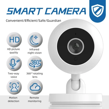 Безжичната IP камера за видеонаблюдение е 1080P, мини-следи бебето за сигурност, камери за кучета, котки, домашни животни, детекция на движение, нощно виждане