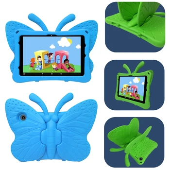 Калъф за Kindle Fire HD10 2021/HD10 Plus 2021 Със сладък анимационен пеперуда, устойчив на удари калъф за цялото тяло, детски Таблети, Саппу, Para Fundas
