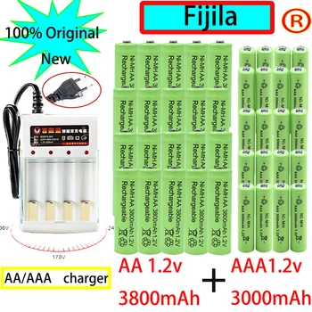 Акумулаторна батерия AA + AAA, Aa1.2v, 3800mAh, Aaa 1.2 v 3000mAh е Подходяща за дистанционно управление, играчки, часовници, радиостанции и т.н