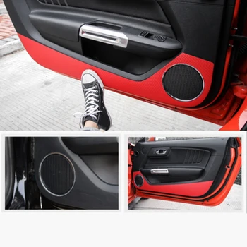 Корнизи за интериора на колата, аксесоари за врати стикер от въглеродни влакна, анти-удар, анти-мръсна стикер за Ford Mustang 2015 2016