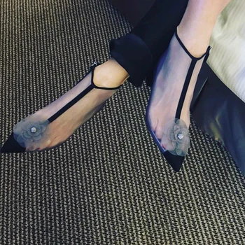 Moraima Snc/ Нова Мода дамски обувки; Лятна Чубрица Къси ботуши с дышащим екран; Обувки на повърхности на Висок ток с остър пръсти