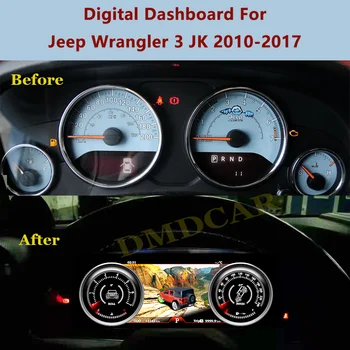 На цифровия панел на арматурното табло, дисплей скоростомер, таблицата показва скоростта на автомобила за Jeep Wrangler 3 JK 2010-2017