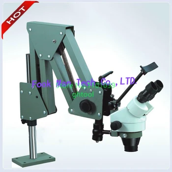 Безплатна доставка Бижутериен микроскоп 7X-45Ч за настройки на диаманти микроскоп с 8 Watt led източник на светлина Безплатен ghtool