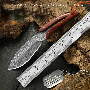 Популярният онлайн Нов Lingyu Outdoor Knife Yangjiang Knife Остър и висока твърдост малък прав нож за оцеляване в дивата природа H