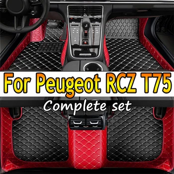 Автомобилни стелки за Peugeot RCZ T75 2009 ~ 2015 Луксозна кожена подложка, килими, издръжлив комплект уплътнения, аксесоари за автомобили, детайли на интериора 2010