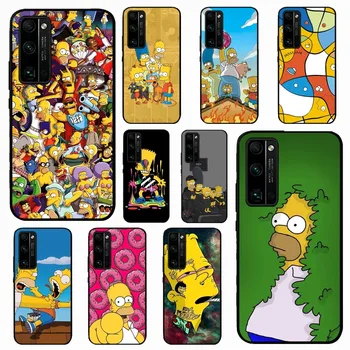 Cartoony Калъф за телефон Homers-S-Simpsons за Huawei Honor 10 lite 9 20 7A pro 9X pro 30 pro 50 pro pro 60 70 pro plus