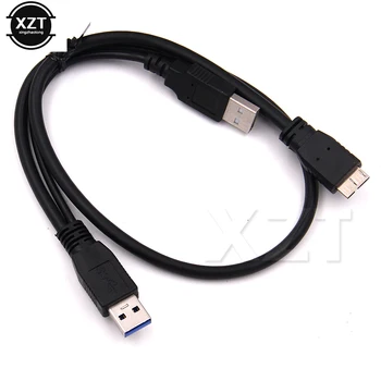 Висококачествен кабел за предаване на данни на твърдия диск USB 3.0, USB 3.0 A от мъжете към Micro B, удължител за външния мобилен твърд диск, кабели за предаване на данни