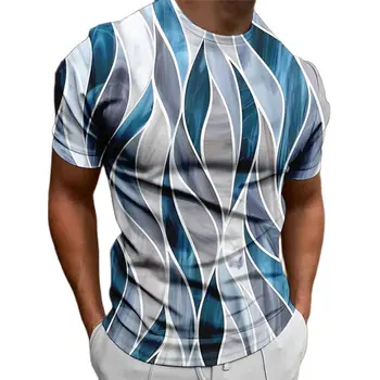 Модни тениски за мъже, блузи с къс ръкав и 3D принтом, лятна градинска риза в стил пънк с кръгло деколте, риза оверсайз, мъжки дрехи, лидер на продажбите