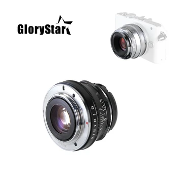 GloryStar 25 мм F1.8 Основен Обектив с Ръчно Фокусиране MF За фотоапарат Olympus Panasonic MFT M4/3 с затваряне на GH4 GM1 GX8 G7 G9 E-PL E-M PEN-F Mark