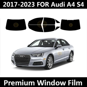 2017-2023 За Audi A4 S4 (Пълен Кола) Комплект Предварителна Оцветяването на Прозорци на Автомобили Фолио За Прозорци Черно Фолио За прозорци на Колата от UV Защитно фолио