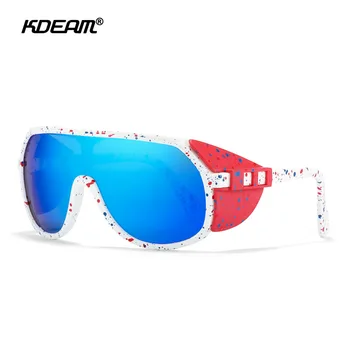 KDEAM UV400, пълнозърнести лещи, слънчеви очила, ветроупорен мъжки слънчеви очила с голям размер, дамска мода, Gafas de sol