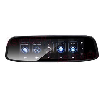 8-инчов 4G автомобилен видеорекордер Огледален видео 1080P със сензорен екран, видеорекордер за автомобил, двухобъективный стрийминг на видео рекордер за шофиране, видео рекордер