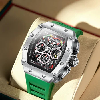 Нови луксозни мъжки часовник ONOLA, модни напълно автоматични механични часовници, мъжки ръчен часовник с водоустойчива лента с уникален дизайн