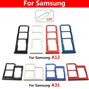 Държач за микро-нано СИМ-карти, табла, слот, гнездо за адаптер за Samsung A31 A12, мобилен телефон, резервни части за контакти