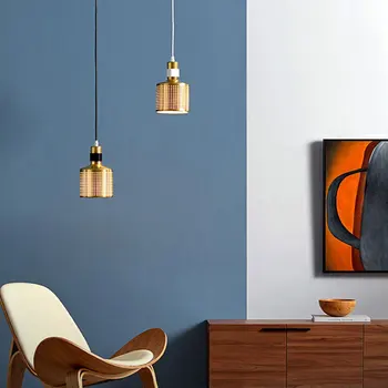 Nordic simplicity led окачен лампа E27 за декорация на дома, монтиран на стената лампа от галванична желязо