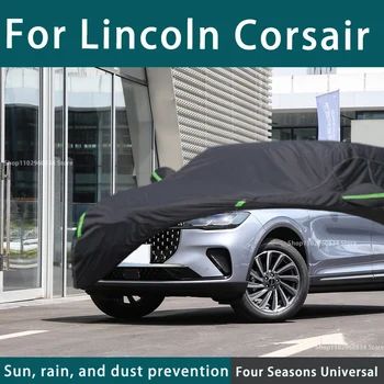 За Lincoln Corsair 210T Пълни Автомобилни Седалките Външна UV Защита От Слънцето Прах, Дъжд, Сняг Защитен Automobile Калъф Auto Черен Калъф