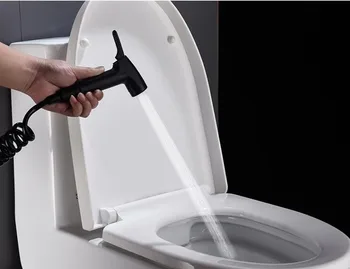Матиран черен ABS-пластмаса пулверизатор за баня, тоалетна, душ, биде