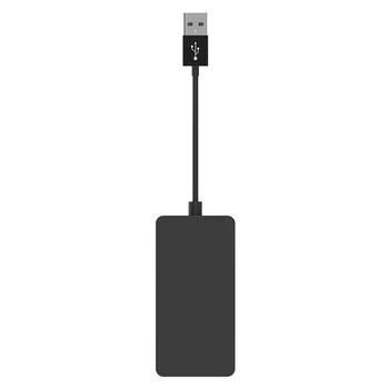 1 БР USB захранващ Адаптер Черен Пластмасов Безжичен Carplay Android Auto Plug-And-Play