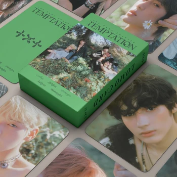 55 бр. Kpop TXT Нов албум на изкушението картички фотокарточки Lomo Freeze фотокарточка Корейската мода момчета плакат на Изображението фенове подаръци