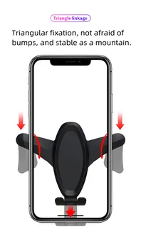 3R Автоматично ръчно скоба, кола за мобилния си телефон, гравитационный, съвместими с вашия смартфон