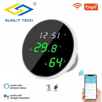 Сензор за температура и влажност на Hristo, безжични smart-часовници, мобилно приложение аксесоар за уведомяване на система за автоматизация на умен дом