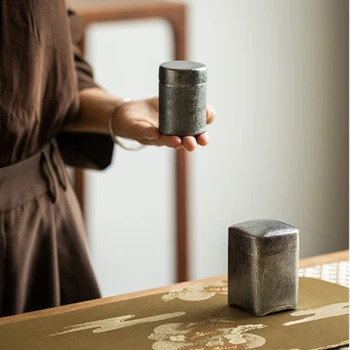 Директен maker от сребро височина 5.3 см, чай набор от кунг-фу, гърне за съхранение на чай, контейнер за чай