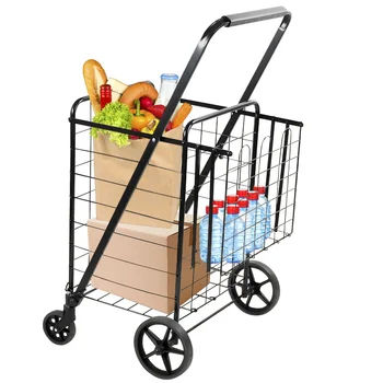 Влезай! Универсална количка количка за пазаруване на храни и други принадлежности carros de la compra cuatro ruedas
