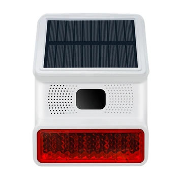 1 БР 433 Mhz Безжични Слънчев Акумулаторна батерия Аларма Човешкото Тяло, Воспринимающий Аларма Бял Цвят За Външни