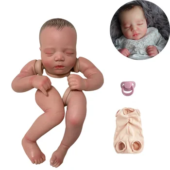 Комплект за 3D рисуване новородени 21 инча, стоп-моушън форма на Преродения Бебе с косата и миглите, по-реалистична, леки части за кукла 