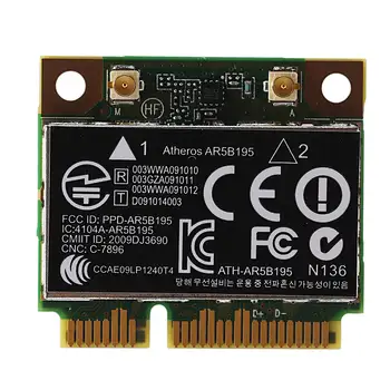 AR9285 AR5B195 150М + BT3.0 Половина безжична карта Mini PCI-E SPS: 593127-001 592775-001 за 430 431 435 436 4530S