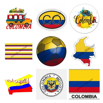Флаг Оломбии Подвижна Автомобилна Стикер Водоустойчив Стикер ColombiaFootball Стикер FA Graphix Колумбийски Флаг Футболни Аксесоари