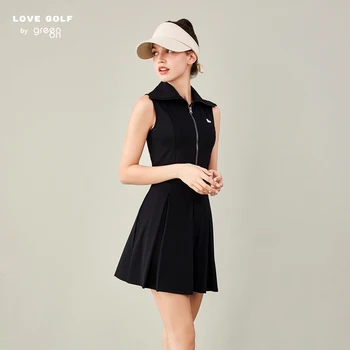 2023 Женствена рокля рокля за голф корейската версия със затворена талия Мода дишаща удобни спортни и ежедневни дамски пола