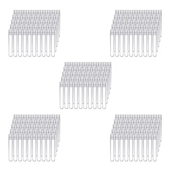500 бр. прозрачни пластмасови тръби с бели завинчивающимися капаци за Контейнери за проби Бутилки нажимные капачки 12x75 мм