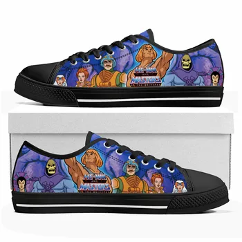 He-Man Masters Of The Universe, високо качество на ниски маратонки, мъжки, дамски, юношески парусиновые обувки, ежедневни обувки за чифта обувки по поръчка
