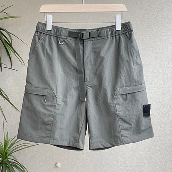 Каменни дизайнерски мъжки летни нови найлонови шорти с голям джоб, бързо съхнещи спортни панталони на открито, баскетболни шорти