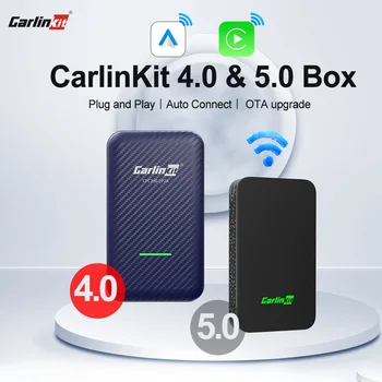 CarlinKit 5.0 и 4,0 Безжичен Android Автоматичен Безжичен Адаптер Apple CarPlay Ai Box USB Ключ За Audi, VW Benz Kia и Honda Toyota Ford