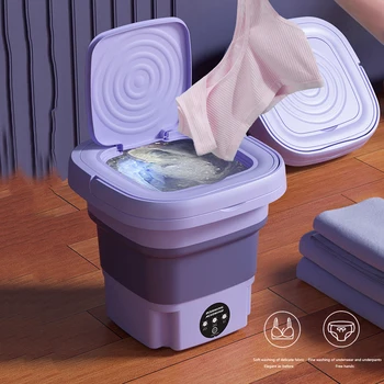 Преносима сгъваема перална машина с обем 8 л с отжимной сушилня Автоматична мини-машина за пране на бельо и чорапи 3 модели с отжимом