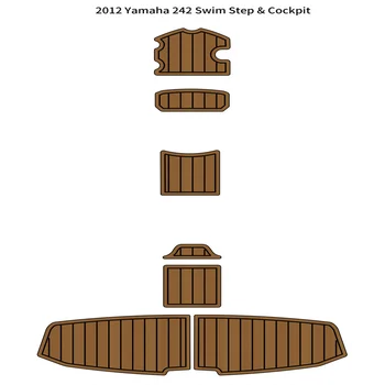 2012 Yamaha 242, платформа за плуване, степенка, лодка, пяна EVA, подложка за пода от имитация на тиково дърво