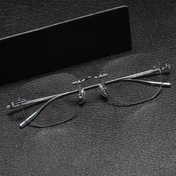 Високо качество на бутилки мулти фасетиран рамки за очила без рамки, рамки за оптика, мъжки слънчеви очила за късогледство, рамки за очила по рецепта, дамски слънчеви очила F10132