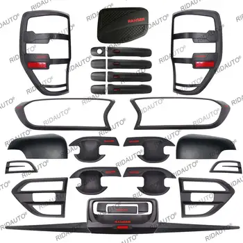 Матово черни комплекти от ABS-пластмаса, настройка на седалките, автомобилни аксесоари, подходящи за Ford Ranger T7 2015-2018, аксесоари за фрезоване на автостайлинга