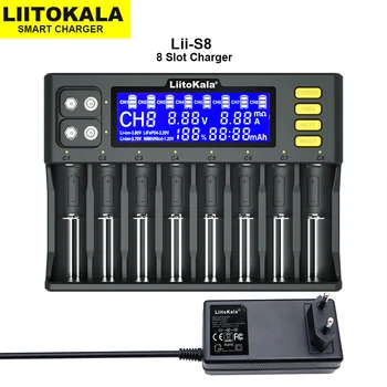 Liitokala Lii-500 Lii-PD4 Lii-500S Lii-S8 Lii-600 LCD дисплей 3,7 В 18650 18350 18500 21700 14500 26650 AA NiMH Литиева Батерия Зарядно устройство