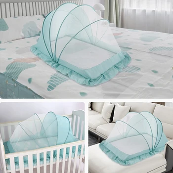 Класическа mosquito net за яслите, преносима сгъваема детска mosquito net с криптиране, детска юрта, безплатен монтаж, затемняющая mosquito net