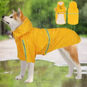 Дождевики за кучета, пончо за домашни любимци, нощен светоотражающая дрехи, подходящи както за големи, така и за малки кучета, дъждобран, водоустойчив яке, модни дрехи за малки кученца
