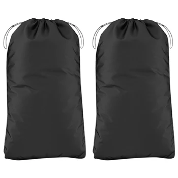 Комплект от 2 теми, чанта за съхранение на листа, косачки, чанта за съхранение на градински косачки, черен плат Оксфорд 210D