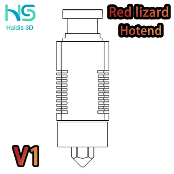 Екструдер за сверхточного 3D принтер Red Lizard V1 Radiator е съвместим с адаптери Hotend V6 и CR10 На 3 Hotend