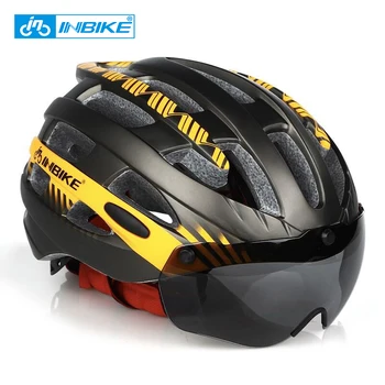 INBIKE велосипеден шлем МТВ велосипед очила, каска Професионален планински състезателна каска Ciclismo Мъжки дамски велосипедна шапчица MX-3